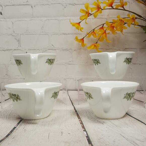 4 Corning‎ Corelle Crazy Daisy Spring Blossom Coffee Teacups Open Hooked Handle - Picture 4 of 6